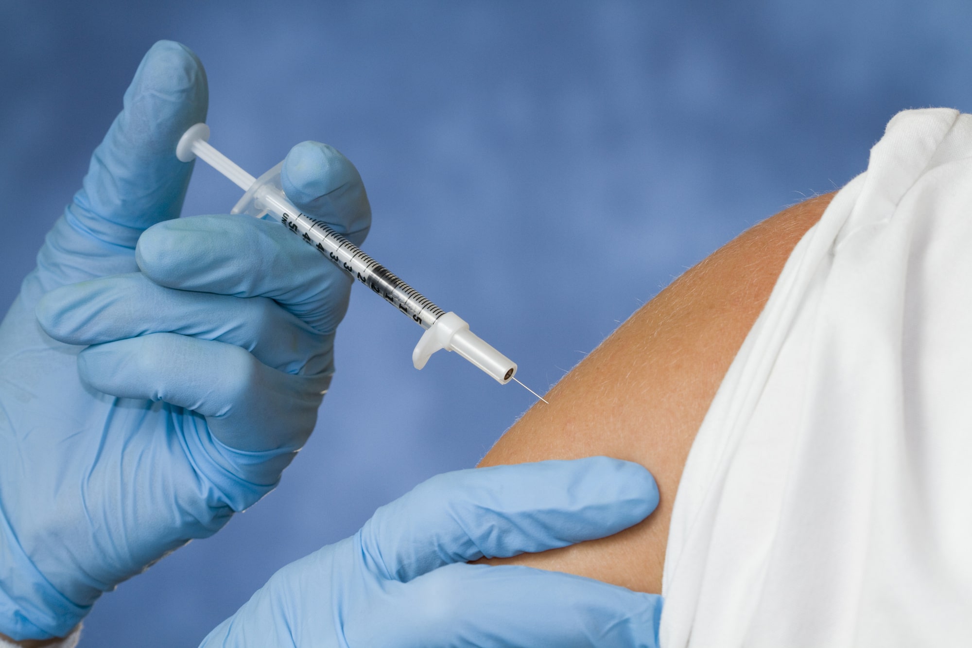 arm receiving flu shot